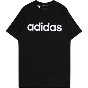 Funkční tričko 'Essentials Linear Logo ' ADIDAS SPORTSWEAR černá / bílá