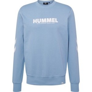 Sportovní mikina Hummel kouřově modrá / bílá