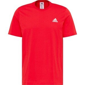 Funkční tričko 'Essentials Embroidered Small Logo' ADIDAS SPORTSWEAR červená / bílá