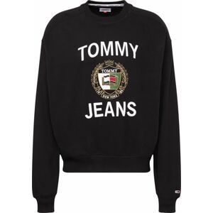 Mikina Tommy Jeans béžová / světle zelená / černá / bílá