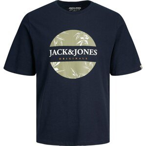 Tričko 'Crayon Branding' jack & jones námořnická modř / světle zelená / oranžová / bílá