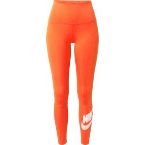 Sportovní kalhoty Nike svítivě oranžová / bílá