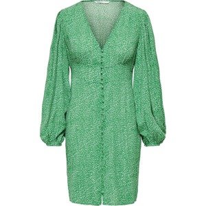 Košilové šaty 'Leonora' Only trávově zelená / offwhite