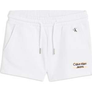Kalhoty Calvin Klein oranžová / černá / bílá