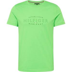 Tričko Tommy Hilfiger marine modrá / svítivě zelená