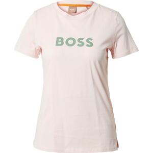 Tričko 'Elogo' Boss Orange khaki / růžová