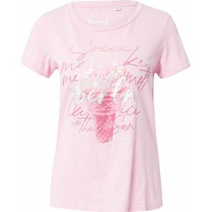 Tričko Soccx pink / růžová / stříbrná