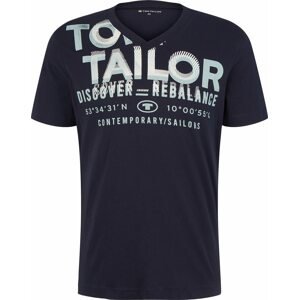 Tričko Tom Tailor námořnická modř / pastelově zelená / bílá