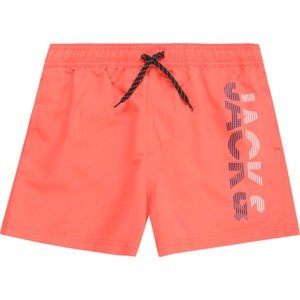 Plavecké šortky 'FIJI' Jack & Jones Junior námořnická modř / korálová / bílá