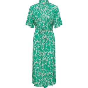 Košilové šaty 'LEFIRA' Y.A.S krémová / zelená