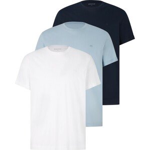 Tričko Tom Tailor noční modrá / světlemodrá / bílá