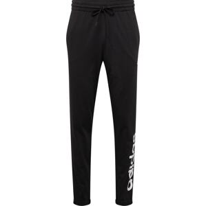Sportovní kalhoty 'Essentials Tapered Elasticized Cuff Logo' ADIDAS SPORTSWEAR černá / bílá