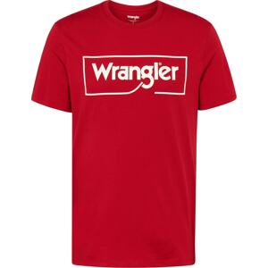 Tričko 'FRAME' Wrangler červená / bílá