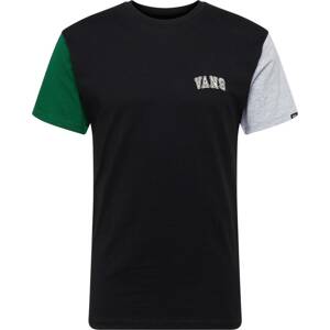 Tričko Vans šedý melír / tmavě zelená / černá