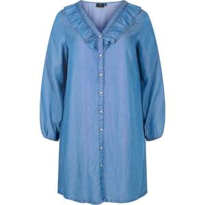 Košilové šaty 'MILLE' Zizzi modrá džínovina