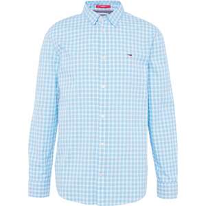 Košile Tommy Hilfiger pastelová modrá / světlemodrá / jasně červená / přírodní bílá