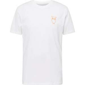 Tričko KnowledgeCotton Apparel oranžová / bílá