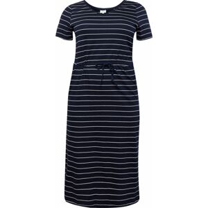 Šaty 'May' ONLY Carmakoma námořnická modř / bílá