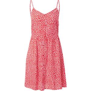 Letní šaty 'TALA' Pieces jasně červená / bílá
