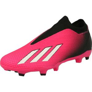Kopačky 'X Speedportal.3 Laceless Firm Ground' adidas performance pink / černá / bílá