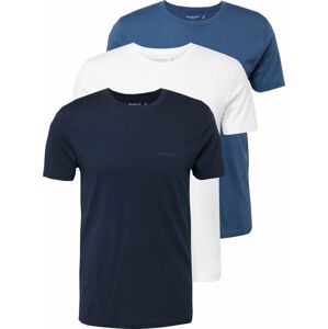 Tričko Abercrombie & Fitch marine modrá / chladná modrá / bílá
