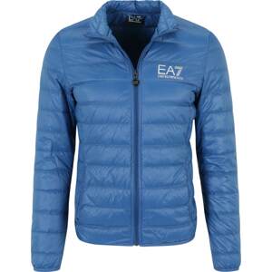 Přechodná bunda EA7 Emporio Armani nebeská modř / bílá