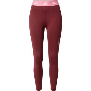 Sportovní kalhoty adidas performance pink / červená / bílá