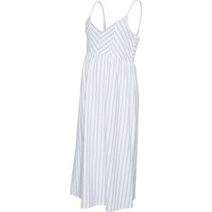 Letní šaty 'Mia' Mamalicious světlemodrá / bílá