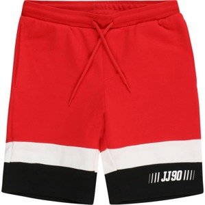 Kalhoty 'MATEO' Jack & Jones Junior červená / černá / bílá