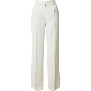 Kalhoty se sklady v pase Calvin Klein perlově bílá