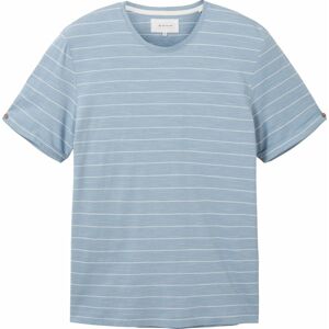 Tričko Tom Tailor kouřově modrá / bílá