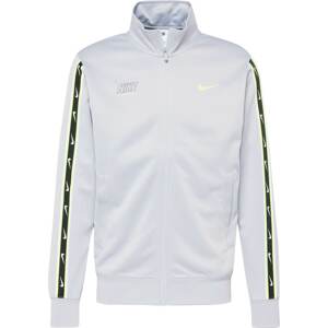 Mikina Nike Sportswear světle šedá / světle zelená / černá