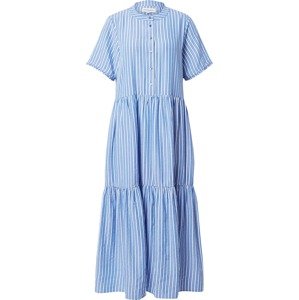 Košilové šaty 'Fie' Lollys Laundry nebeská modř / bílá