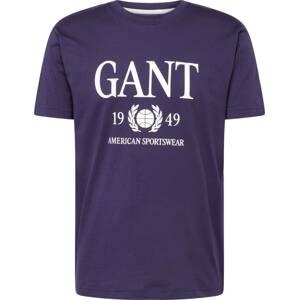 Tričko Gant krémová / modrá