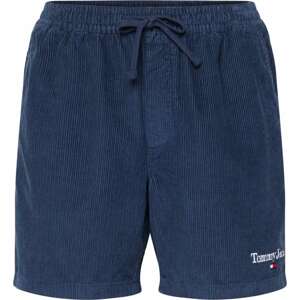 Kalhoty Tommy Jeans modrá / námořnická modř / červená / bílá