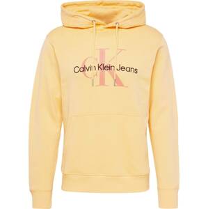 Mikina Calvin Klein Jeans oranžová / lososová / černá
