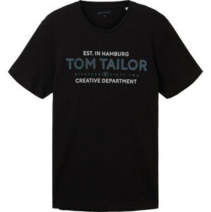 Tričko Tom Tailor chladná modrá / černá / bílá