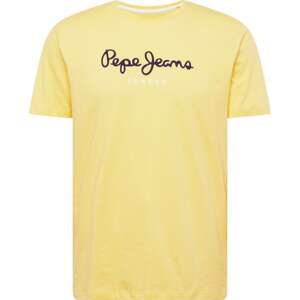 Tričko 'EGGO' Pepe Jeans světle žlutá / černá