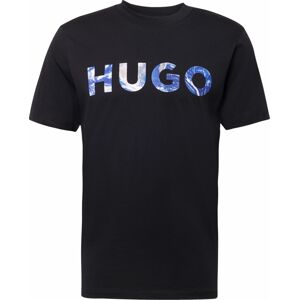 Tričko 'Dhled' HUGO modrá / černá / bílá