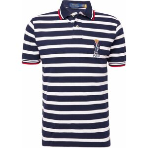 Tričko Polo Ralph Lauren námořnická modř / světle hnědá / červená / bílá