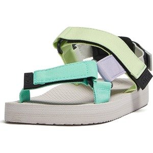 Sandály Pull&Bear zelená / světle zelená / fialová