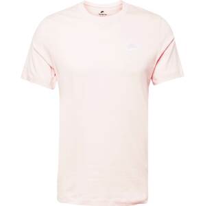 Tričko 'Club' Nike růžová / bílá