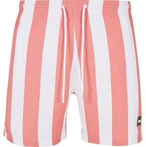 Plavecké šortky Urban Classics pink / bílá