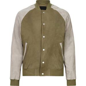 Přechodná bunda AllSaints brokátová / barva bílé vlny