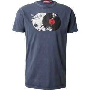 Tričko 'Vinylspace' Derbe námořnická modř / červená / černá / bílá