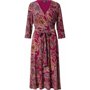 Šaty 'Carlyna' Lauren Ralph Lauren béžová / indigo / jasně oranžová / burgundská červeň