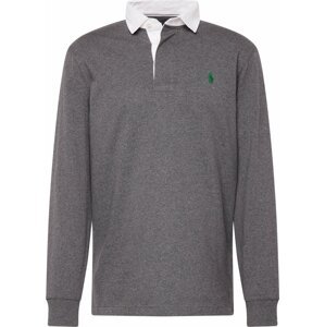 Tričko Polo Ralph Lauren tmavě šedá / trávově zelená / bílá