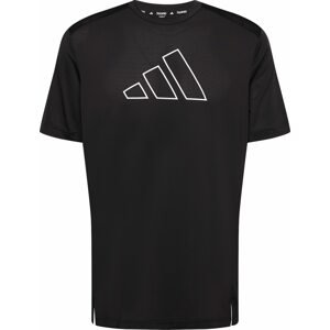 Funkční tričko 'Train Icons Big Logo' adidas performance černá / bílá