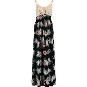 Letní šaty 'Kaja' Hailys krémová / zelená / růžová / černá