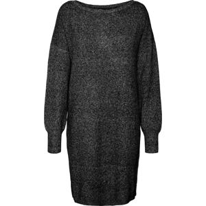 Úpletové šaty 'DOFFY' Vero Moda černý melír